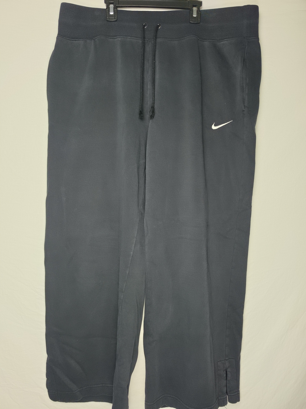 Nike Mens Sweatpants Dark Grey Charcoal Fleece Embroidered Swoosh - XXL